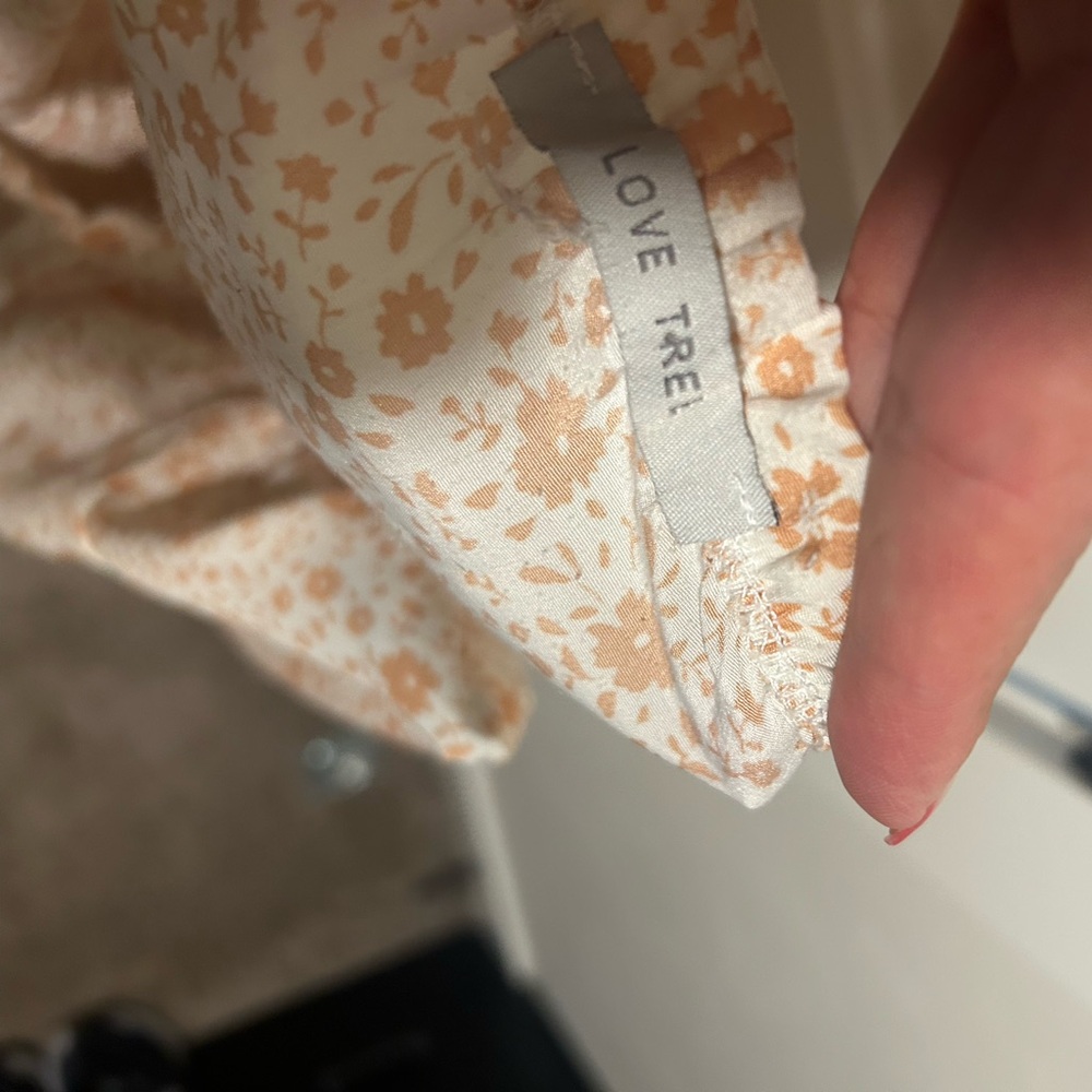 Love Tree Peach Floral Blouse